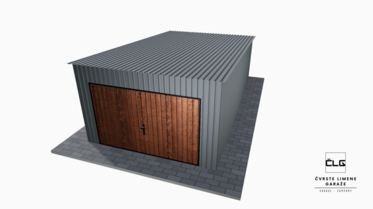 Limena garaža BTX 3.5x6 m s nagibom prema natrag / Podizna vrata
