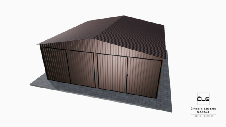 Limena garaža RAL 6x6 m s dvostrešnim krovom