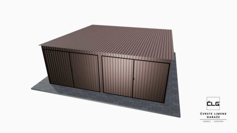 Limena garaža RAL 6x6 m s nagibom prema natrag