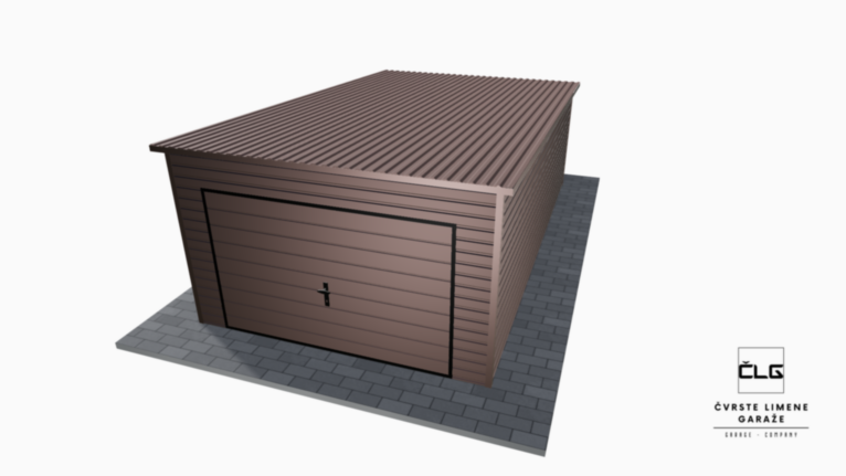 Garaža Premium BTX 3.5x6 m s nagibom prema natrag