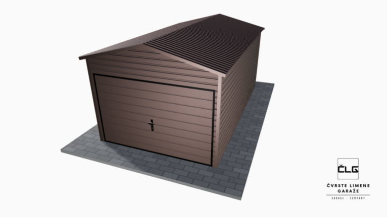 Garaža Premium BTX 3x5 m s dvostrešnim krovom
