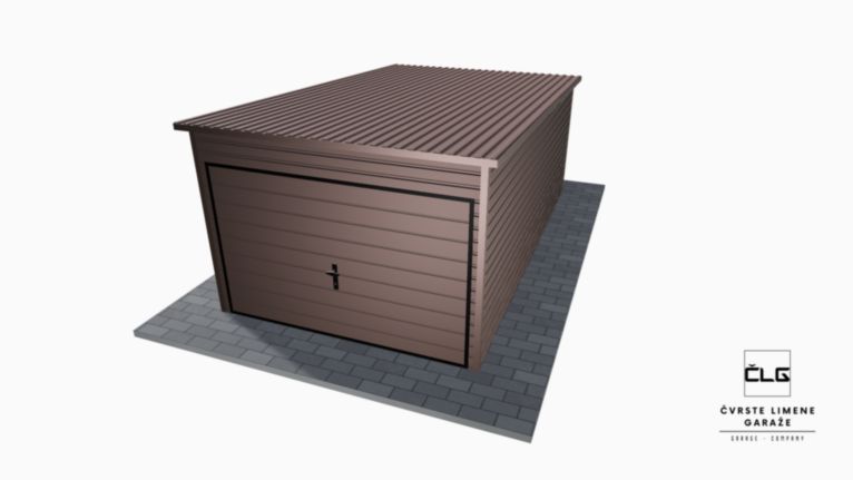 Garaža Premium BTX 3x5 m s nagibom prema natrag