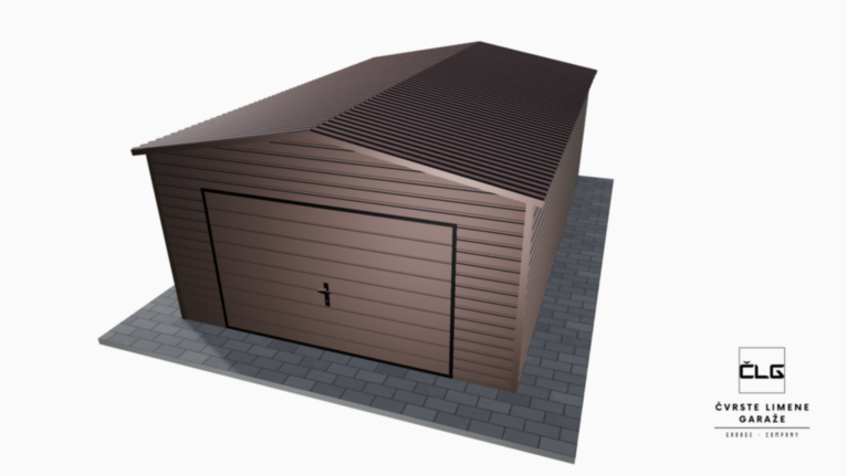Garaža Premium BTX 4x6 m s dvostrešnim krovom