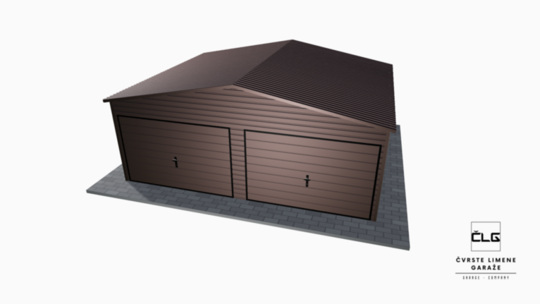 Garaža Premium BTX 6x5 m s dvostrešnim krovom
