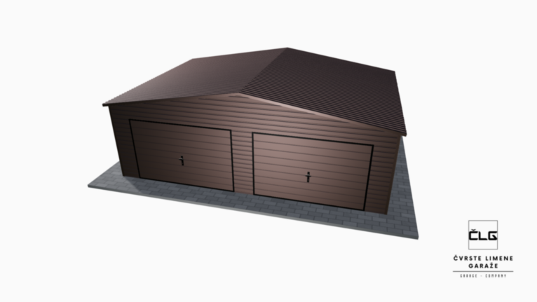 Garaža Premium BTX 7x5 m s dvostrešnim krovom