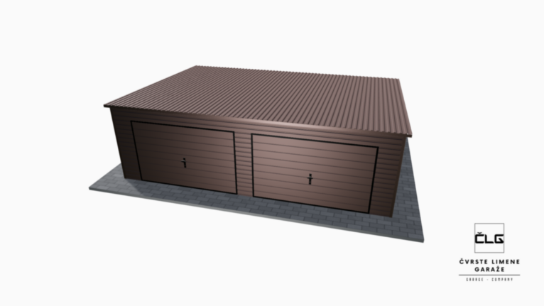 Garaža Premium BTX 7x5 m s nagibom prema natrag