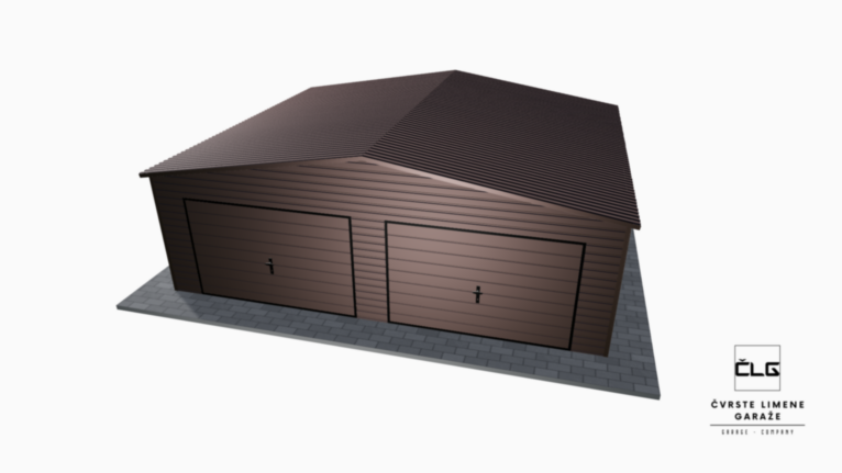 Garaža Premium BTX 7x6 m s dvostrešnim krovom