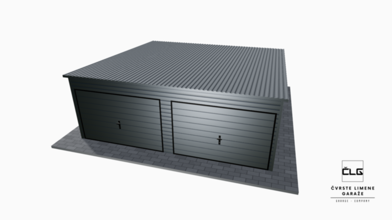 Garaż Premium RAL 6x6 m spad do tylu