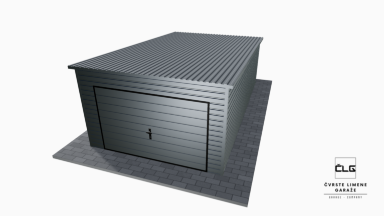 Garaža Premium RAL 3.5x6 m s nagibom prema natrag