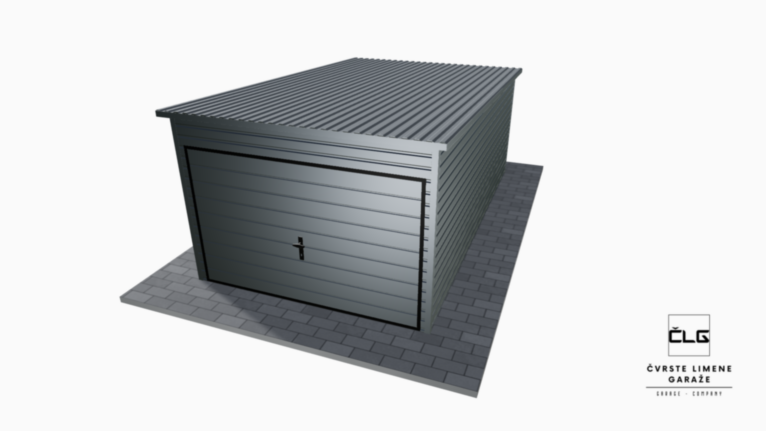 Garaža Premium RAL 3x5 m s nagibom prema natrag
