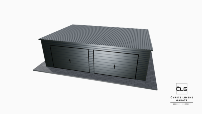 Garaža Premium RAL 7x5 m s nagibom prema natrag