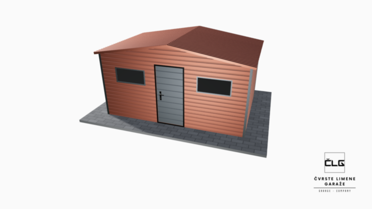 Vrtna kućica PREMIUM BTX 4.5x3 m s dvostrešnim krovom