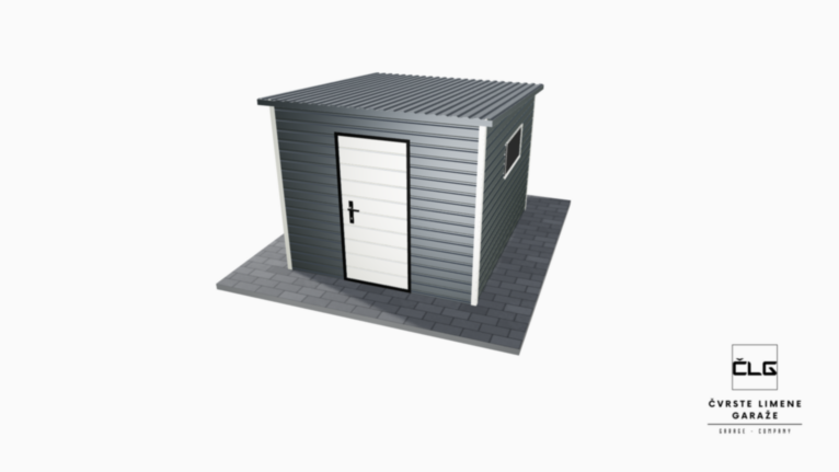 Vrtna kućica PREMIUM RAL 2.5x3 m s nagibom prema natrag