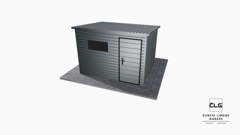 Vrtna kućica PREMIUM RAL 3x2.5 m s nagibom prema natrag